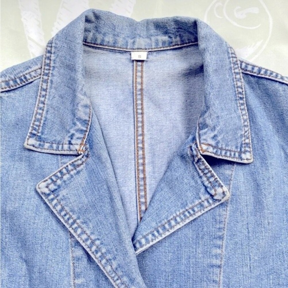 MAGNUM Blue Jeans Dept Jacket Women’s Vest Blue Size S Denim Button Front - Picture 12 of 13